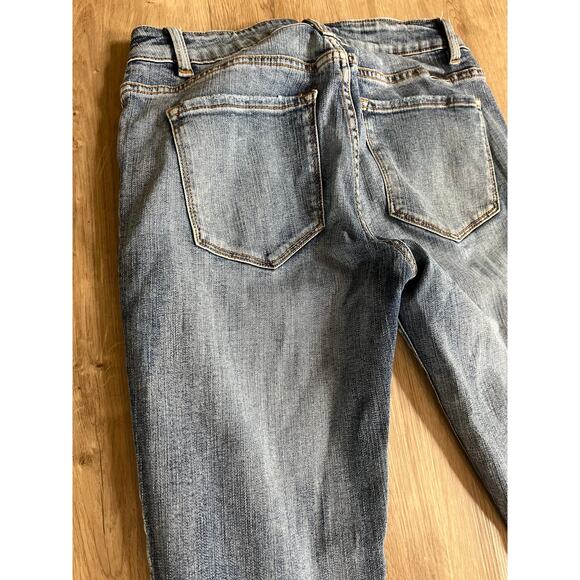 KanCan Women's Size 5/26 Distressed Button Fly Mid Rise Ankle Skinny Jeans - Picture 4 of 7